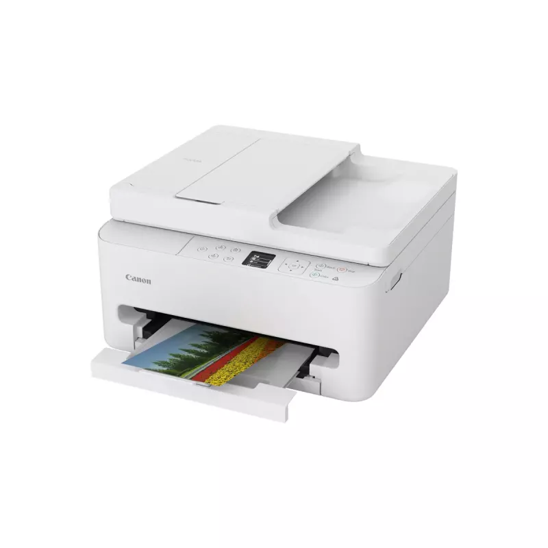 Daudzfunkciju tintes printeris Canon PIXMA TS7550i — A4, 1200×1200 DPI, Wi‑Fi, krāsu skenēšana/kopēšana, abpusējā druka (Balts)