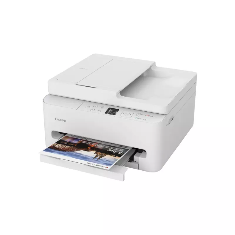 Daudzfunkciju tintes printeris Canon PIXMA TS7550i — A4, 1200×1200 DPI, Wi‑Fi, krāsu skenēšana/kopēšana, abpusējā druka (Balts)