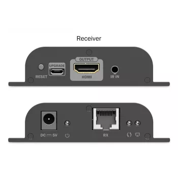 DIGITUS HDMI IP pagarinātāju komplekts - 4K/60Hz 120/200 m, Viens pret daudziem, CAT, Melns