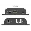 DIGITUS HDMI IP pagarinātāju komplekts - 4K/60Hz 120/200 m, PoE, Viens-uz-Vairākiem, CAT, Melns
