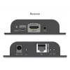 DIGITUS HDMI IP pagarinātāju komplekts - 4K/60Hz 120/200 m, PoE, Viens-uz-Vairākiem, CAT, Melns