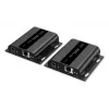 DIGITUS HDMI IP pagarinātāju komplekts - 4K/60Hz 120/200 m, PoE, Viens-uz-Vairākiem, CAT, Melns