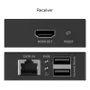 DIGITUS HDMI KVM pagarinātāju komplekts - 4K/30Hz 40/70m PoC Melns