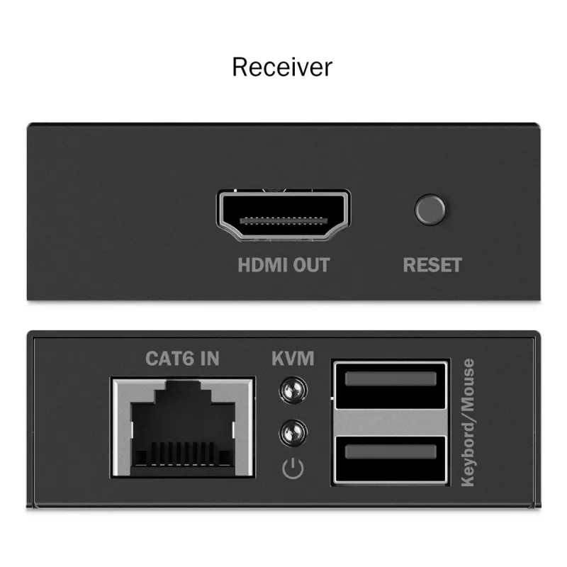 DIGITUS HDMI KVM pagarinātāju komplekts - 4K/30Hz 40/70m PoC Melns