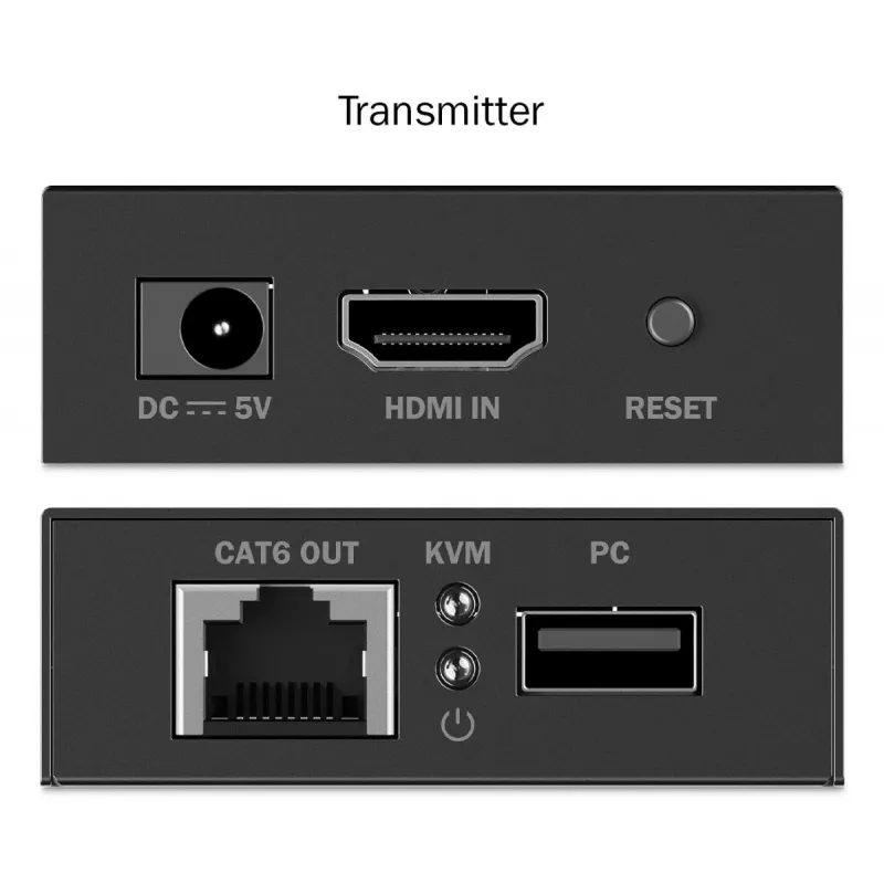 DIGITUS HDMI KVM pagarinātāju komplekts - 4K/30Hz 40/70m PoC Melns