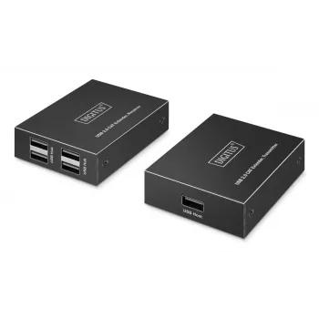DIGITUS USB pagarinātājs - USB 2.0 4x USB-A porti 150m Lietošanai ar CAT6 (vai augstāku) kabeli