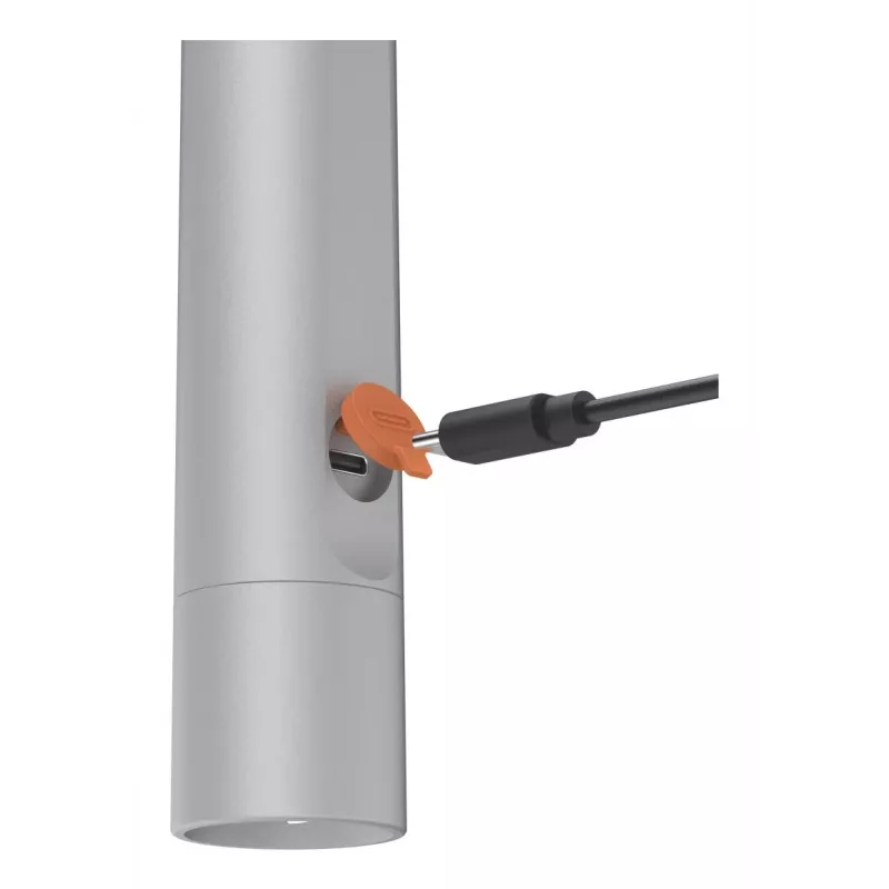 Hama FL350-C Sudraba LED roku lukturis 3W USB uzlādējams