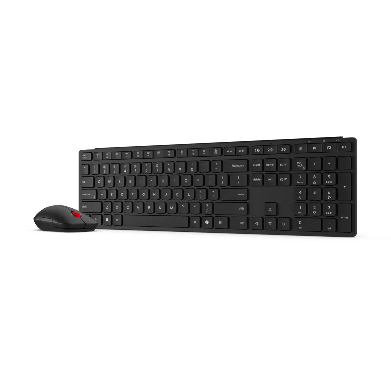 Lenovo 4X31S04810 tastatūra un pele, RF bezvadu + Bluetooth, US English, melna