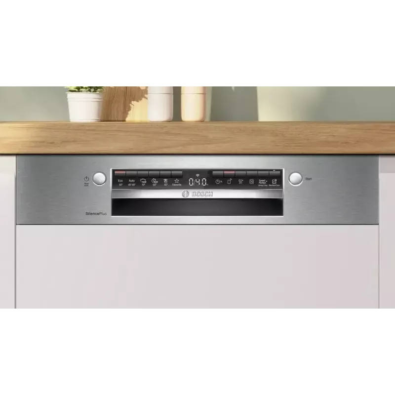 Iebūvējamā trauku mazgājamā mašīna Bosch SMI4ECS28E — 14 komplekti, 6 programmas, A energoklase, 42 dB