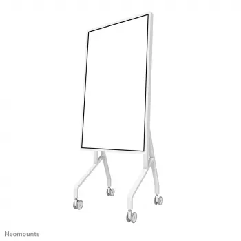 Neomounts FL50-515WH1 mobilais ratiņš Samsung Flip 55–65 collu displejiem, grozāms, augstumā regulējams, balts