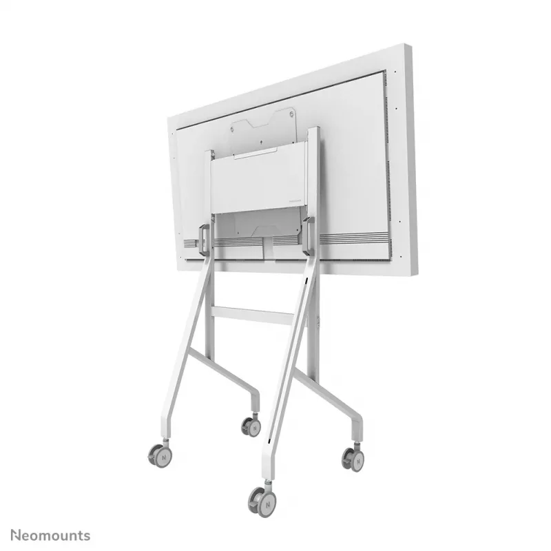 Neomounts FL50-515WH1 mobilais ratiņš Samsung Flip 55–65 collu displejiem, grozāms, augstumā regulējams, balts