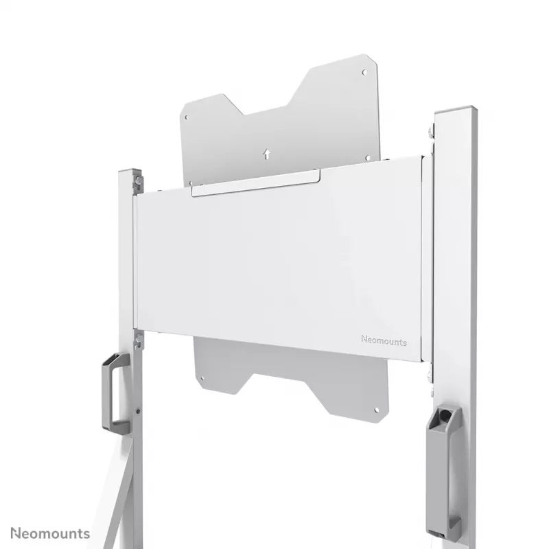 Neomounts FL50-515WH1 mobilais ratiņš Samsung Flip 55–65 collu displejiem, grozāms, augstumā regulējams, balts