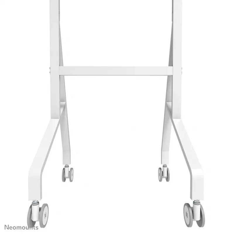 Neomounts FL50-515WH1 mobilais ratiņš Samsung Flip 55–65 collu displejiem, grozāms, augstumā regulējams, balts