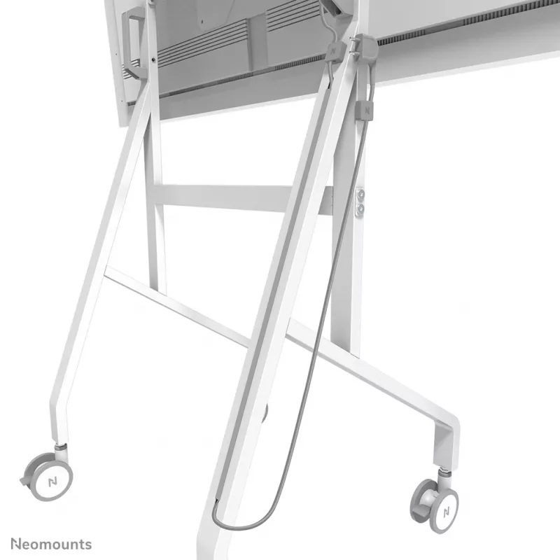 Neomounts FL50-515WH1 mobilais ratiņš Samsung Flip 55–65 collu displejiem, grozāms, augstumā regulējams, balts