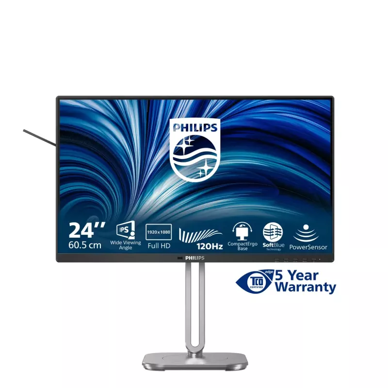 Philips 4000 sērija 24B2N4200/00 datora monitors 60.5 cm (23.8 collas) 1920 x 1080 pikseļi Full HD LCD Pelēks