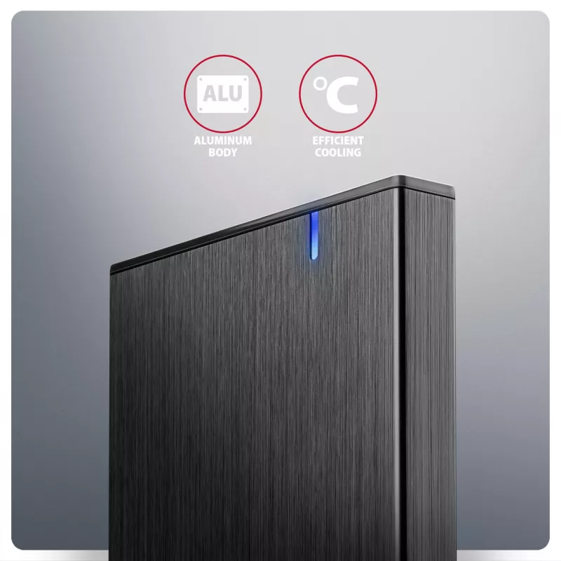 Axagon EE25-XA6C Ārējais disks 2.5 inch SSD/HDD ar USB-C 5Gbps alumīnija korpusā