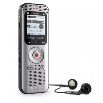 Diktofons Philips Voice Tracer DVT2015, iekšējā atmiņa 8 GB, zils, 2370 h ieraksta laiks