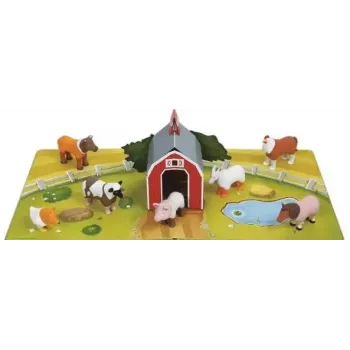 MALIK Magnetic Mini Animals Set 62333 — Saimniecības dzīvnieku magnētiskās figūriņas mazuļiem