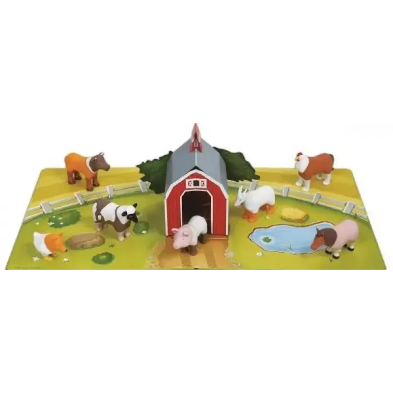 MALIK Magnetic Mini Animals Set 62333 — Saimniecības dzīvnieku magnētiskās figūriņas mazuļiem