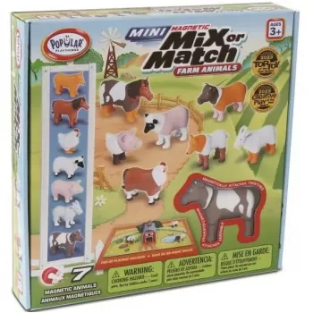 MALIK Magnetic Mini Animals Set 62333 — Saimniecības dzīvnieku magnētiskās figūriņas mazuļiem