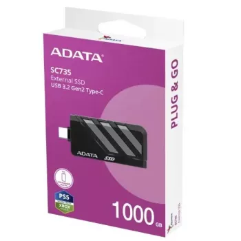 Ārējais SSD disks ADATA 1TB 2.5 collu USB 3.2 Gen 2 Type-C SC735