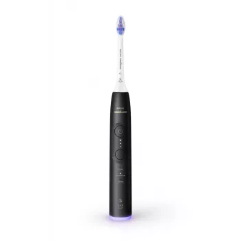 Sonic zobu birste Philips Series 6500 HX7411/02 — 62 000 kustības/min, 3 režīmi, spiediena sensors, Bluetooth, ceļojuma maciņš (melna)