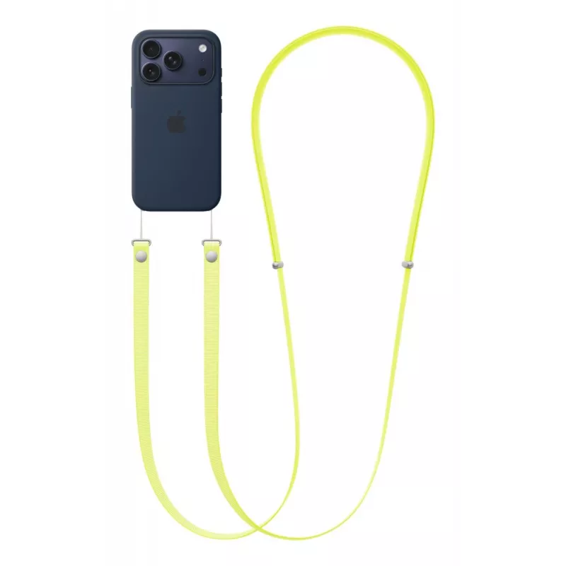 Apple Crossbody Strap Neon Yellow 2.08m rPET Nerūsējošais tērauds