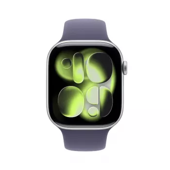 Apple Watch Series 11 GPS + Cellular 46mm Sudraba Alumīnija Korpuss ar Purple Fog Sport Siksnu M/L
