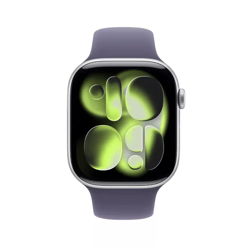 Apple Watch Series 11 GPS + Cellular 46mm Sudraba Alumīnija Korpuss ar Purple Fog Sport Siksnu M/L