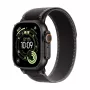 Apple Watch Ultra 3 GPS + Cellular 49mm Melna titāna korpuss ar Black/Charcoal Trail Loop - M/L