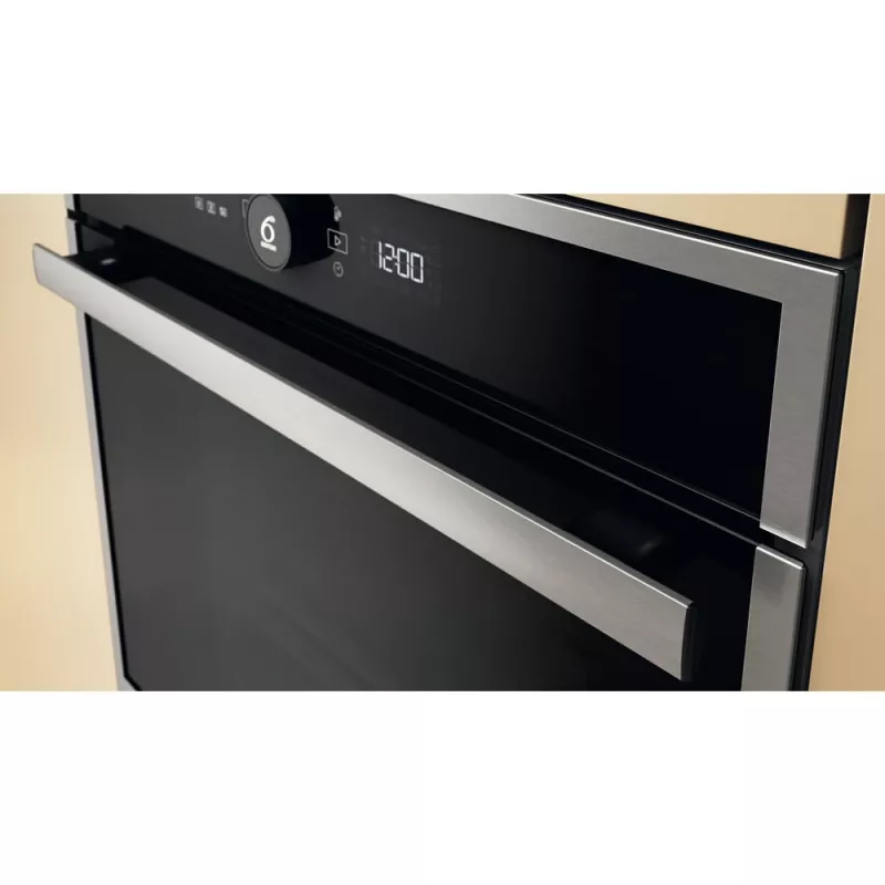 Whirlpool WOI4S8CM1SXA 73 L Iebūvējamā cepeškrāsns, Melna, Nerūsējošais tērauds