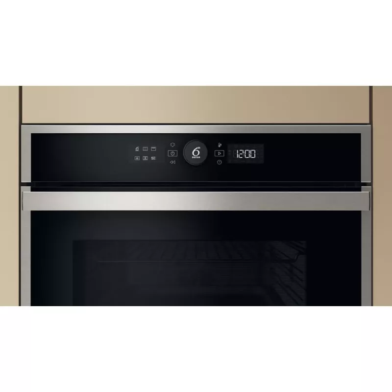 Whirlpool WOI4S8CM1SXA 73 L Iebūvējamā cepeškrāsns, Melna, Nerūsējošais tērauds