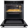 Whirlpool WOI4S8CM1SXA 73 L Iebūvējamā cepeškrāsns, Melna, Nerūsējošais tērauds