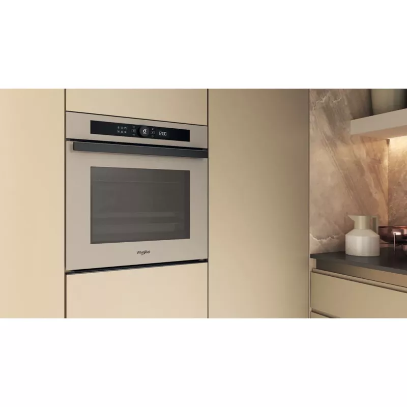 Iebūvējamā krāsns WHIRLPOOL WOI4S8HM2SEA 6th Sense Hid Steam+ Urban Beige