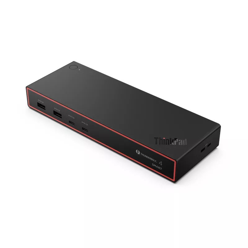 Lenovo ThinkPad Thunderbolt 4 Smart Dock Gen2 7500 vadu dokstacija, melna, 100W barošana, 2500Mbit/s