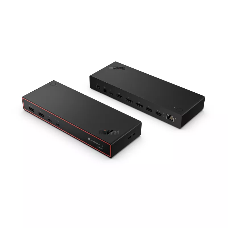 Lenovo ThinkPad Thunderbolt 4 Smart Dock Gen2 7500 vadu dokstacija, melna, 100W barošana, 2500Mbit/s