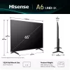 Hisense 65A6Q televizors 165,1 cm (65 collas) 4K Ultra HD Smart TV Wi-Fi Melns 330 cd/m²