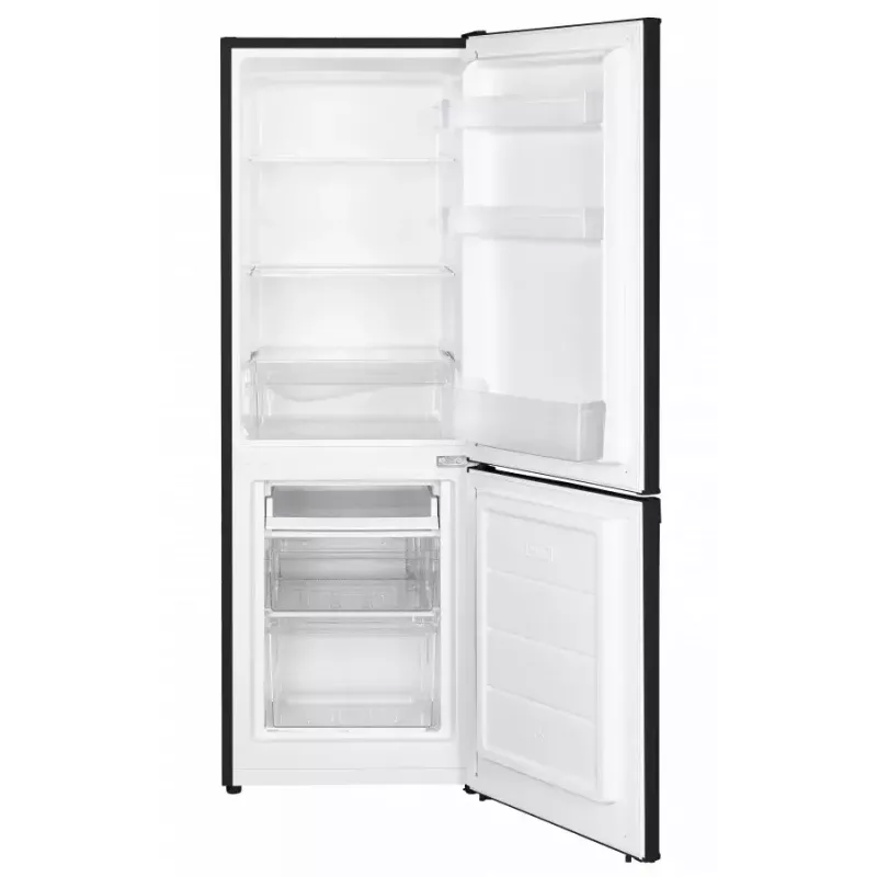 Ledusskapis ar saldētavu MPM MPM-182-KB-39, brīvstāvošs, 182 L (121 L ledusskapis / 52 L saldētava), melns, apakšējā saldētava, pārkaramās durvis