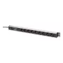 DIGITUS DN-95438 PDU – 1U alumīnija filtrējošs strāvas sadalītājs 9×F 16A 3600W 230V 2m