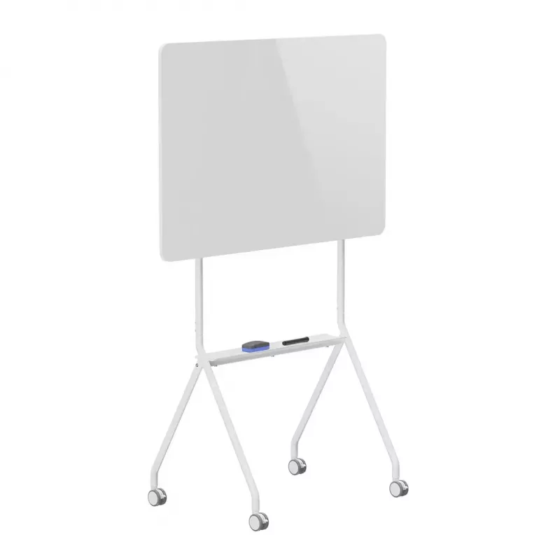 Balta tāfele ergo office ER-306, sausās dzēšanas, vienpusēja, horizontāla, 1190×790 mm, brīvi stāvoša tērauda ar ritentiņiem, magnētiska