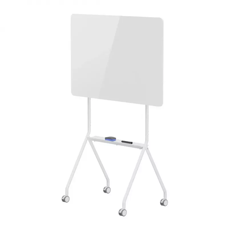Balta tāfele ergo office ER-306, sausās dzēšanas, vienpusēja, horizontāla, 1190×790 mm, brīvi stāvoša tērauda ar ritentiņiem, magnētiska