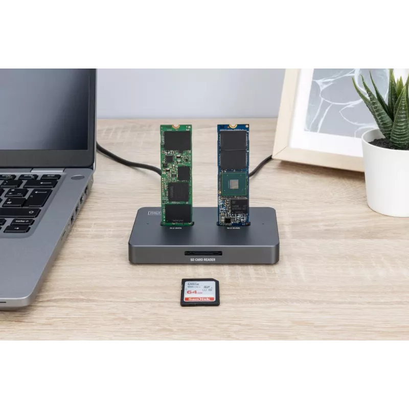 Docking stacija Digitus DA-71546-1 M.2 NVMe SATA USB-C 10 Gbit/s