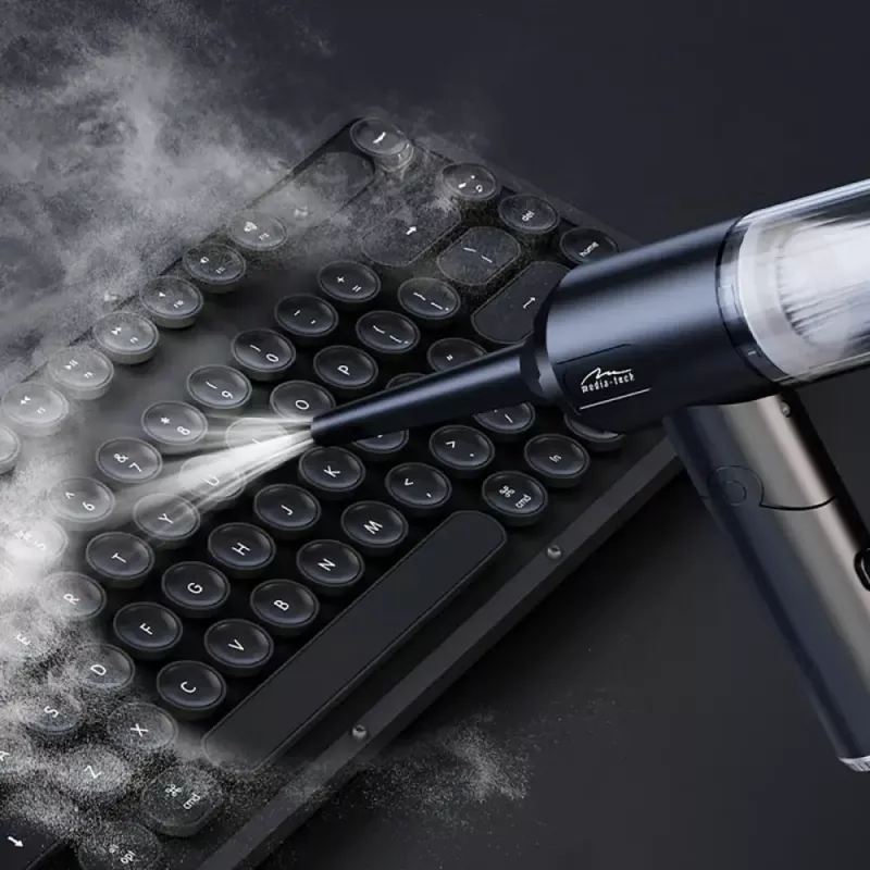 Mini pūtējs MEDIA-TECH MT6538 2 IN 1 Jet Air Duster — bezvadu rokas tīrītājs, 2000 mAh, 65 W, 2500 l/min, 7000 Pa
