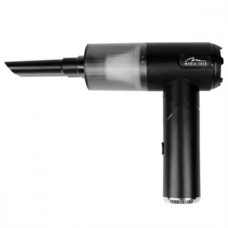 Mini pūtējs MEDIA-TECH MT6538 2 IN 1 Jet Air Duster — bezvadu rokas tīrītājs, 2000 mAh, 65 W, 2500 l/min, 7000 Pa
