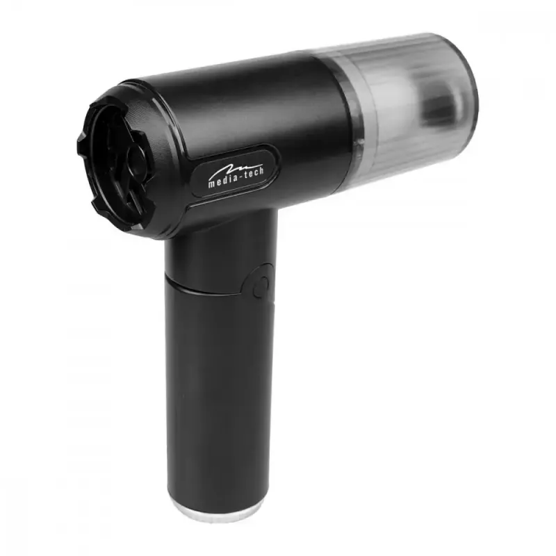 Mini pūtējs MEDIA-TECH MT6538 2 IN 1 Jet Air Duster — bezvadu rokas tīrītājs, 2000 mAh, 65 W, 2500 l/min, 7000 Pa