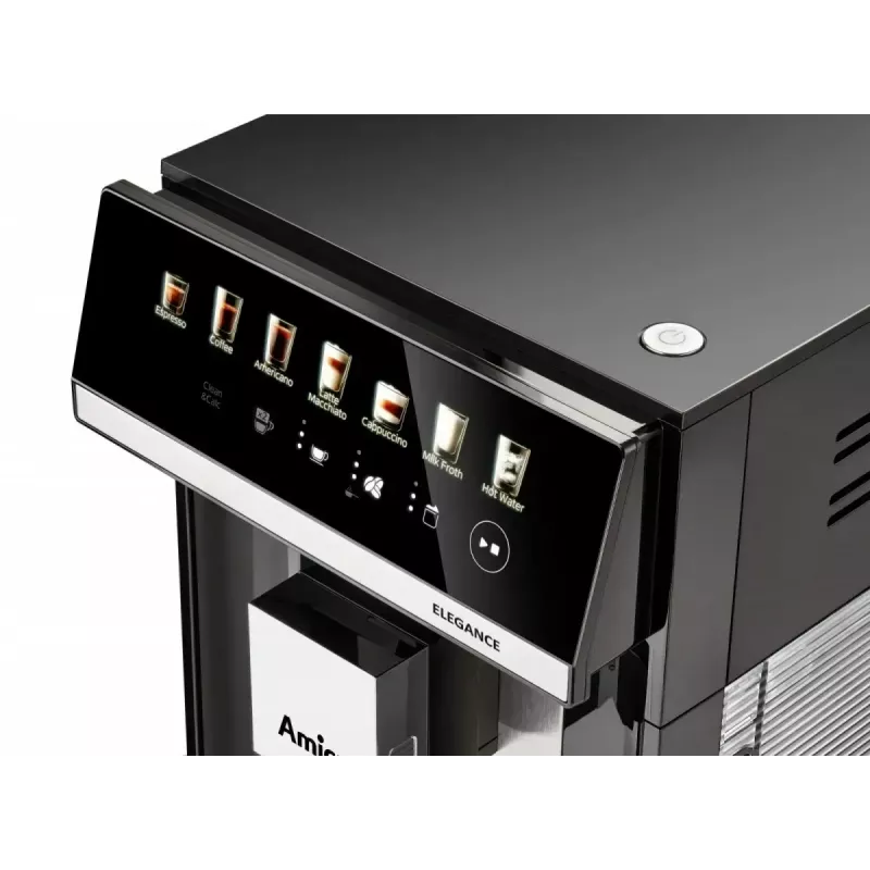Amica Elegance CM 7011 espresso kafijas aparāts, tērauda dzirnaviņas, integrēta piena putu sistēma