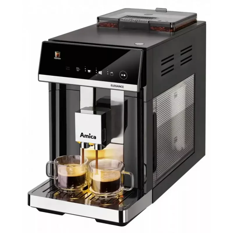 Amica Elegance CM 7011 espresso kafijas aparāts, tērauda dzirnaviņas, integrēta piena putu sistēma