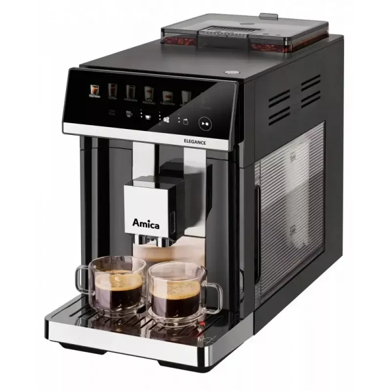 Amica Elegance CM 7011 espresso kafijas aparāts, tērauda dzirnaviņas, integrēta piena putu sistēma
