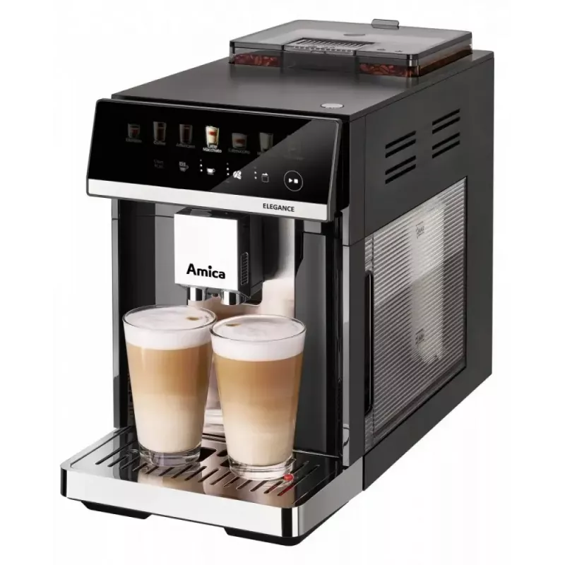 Amica Elegance CM 7011 espresso kafijas aparāts, tērauda dzirnaviņas, integrēta piena putu sistēma