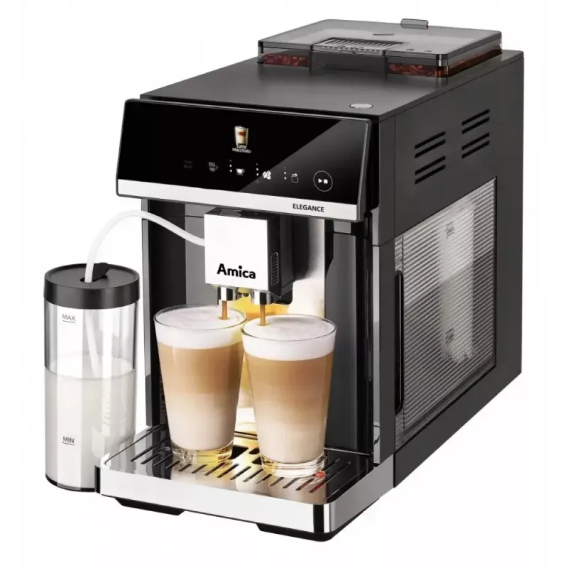 Amica Elegance CM 7011 espresso kafijas aparāts, tērauda dzirnaviņas, integrēta piena putu sistēma